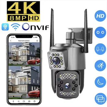 Wifi Surveillance Camera Outdoor 4K 8MP PTZ HD 360 Security Protection Smart Wireless Night Vision Waterproof CCTV Ip Cameras