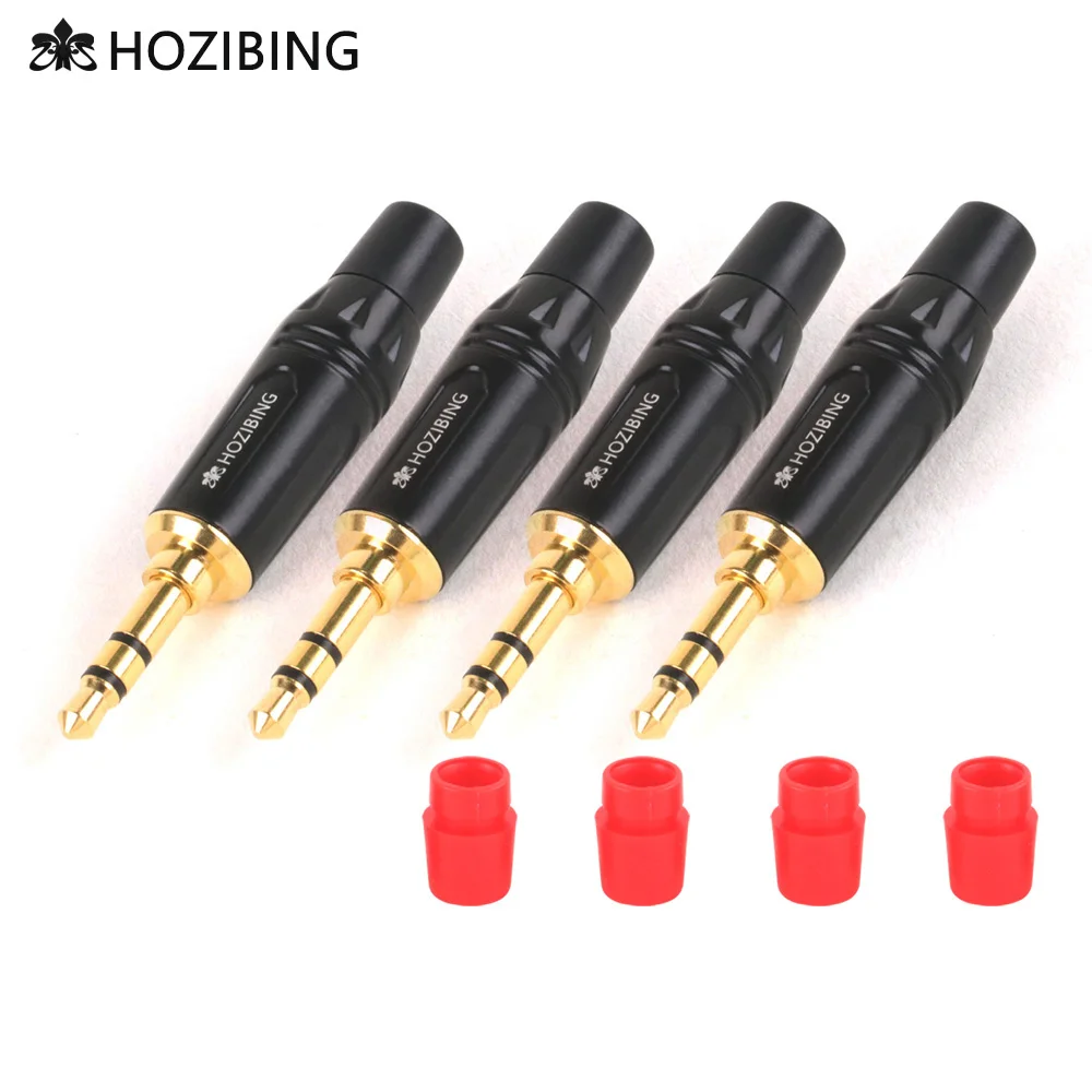 

4pcs 3Poles Stereo 3.5mm Jack Male Audio Plug Soldering Connector Gold Plated Headset Earphone DIY Fit for 4-6mm Cable
