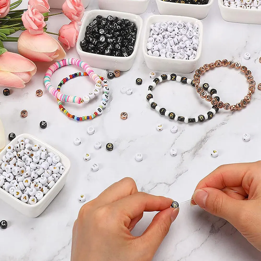 Acrylic Letter Beads Size