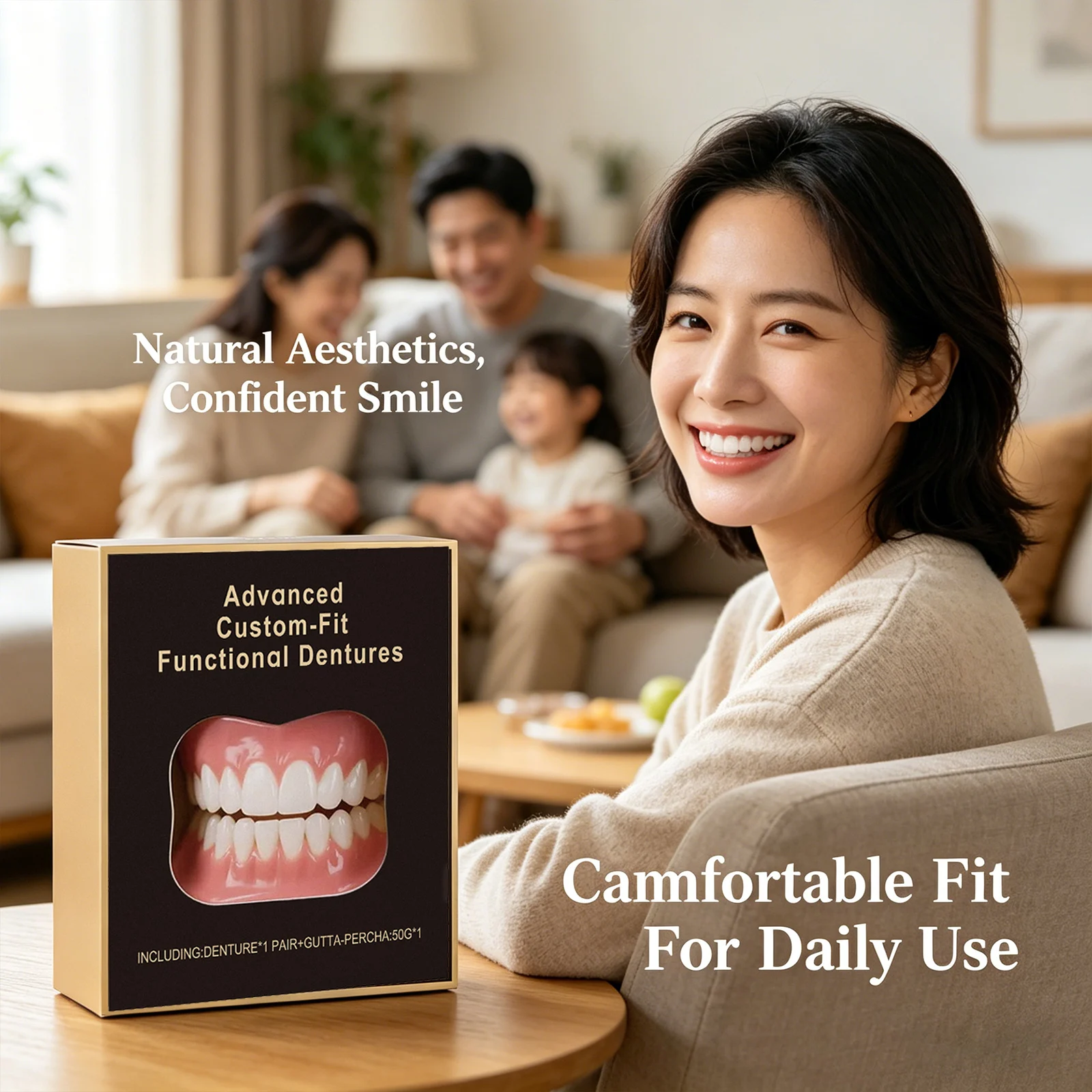 틀니 수정 키트 치아 틈새 채우기 교정용 가짜 치아 전문가용 가짜 치아 구강 위생 관리 사실적인 틀니 세트