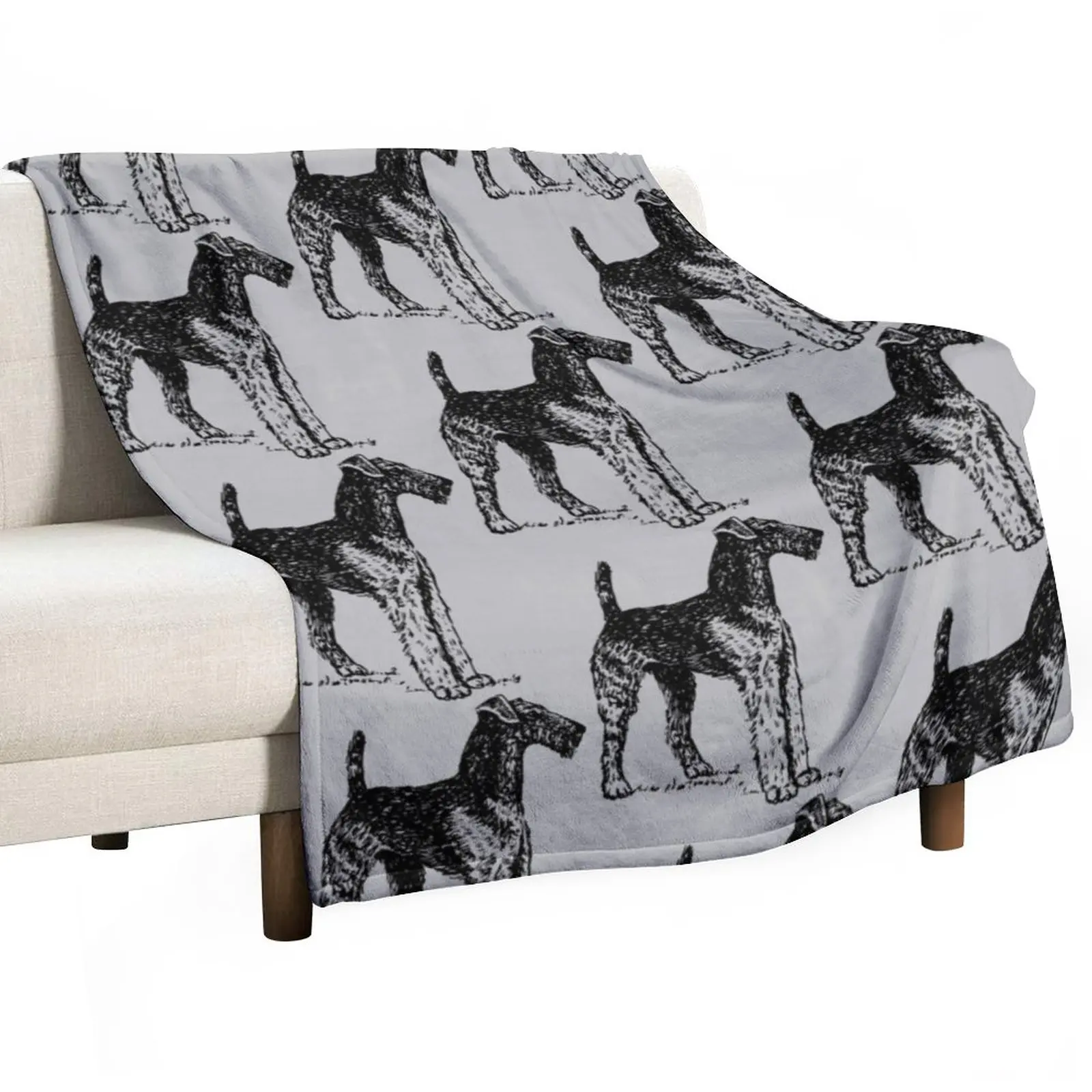 

Airedale Terrier Throw Blanket Hairy Blanket Sofas Sofa Blanket