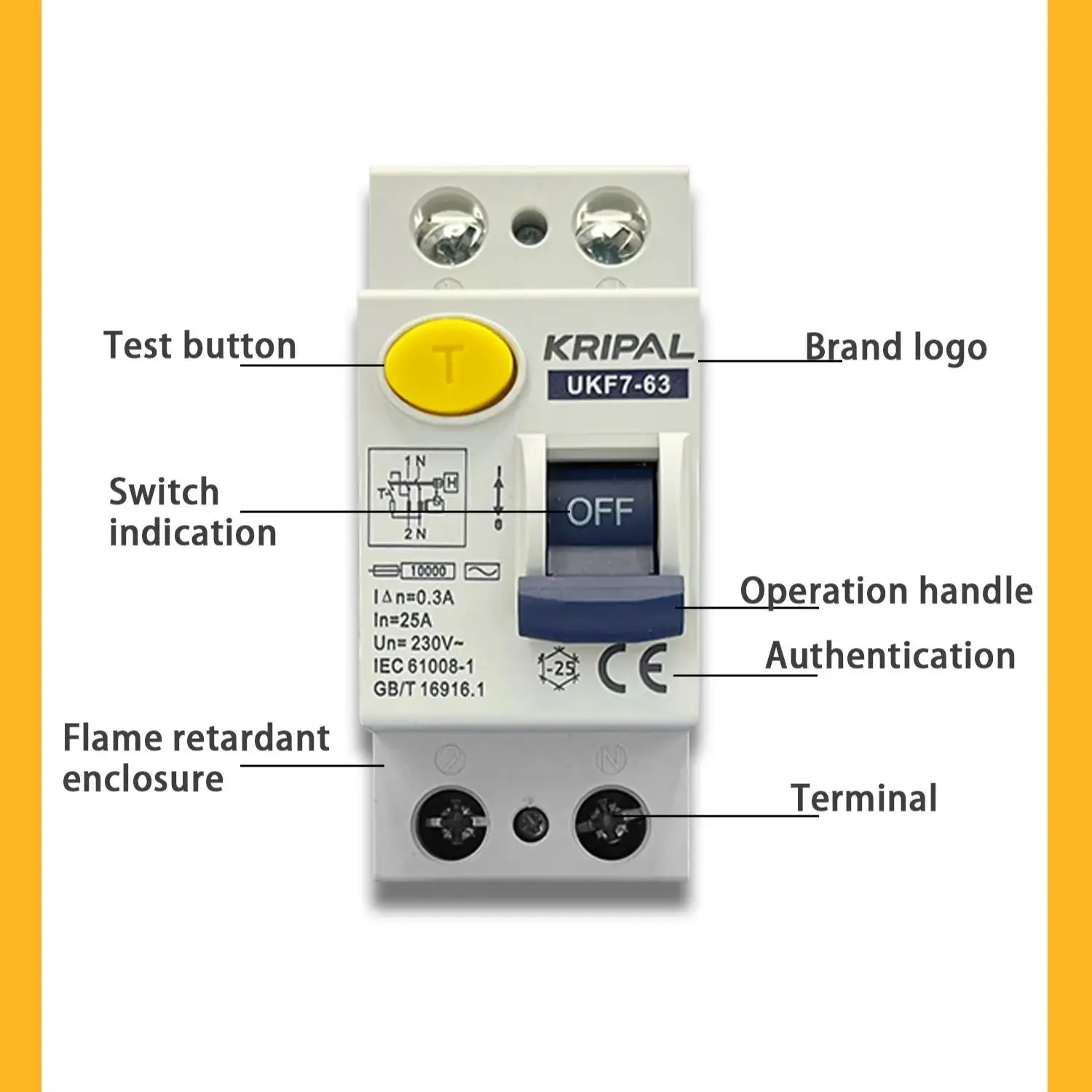 leakage circuit breaker 2P 4P RCBO MCB Differential circuit breaker residual current circuit-breaker