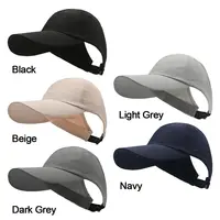 Summer New Ponytail Quick-Drying Sunscreen Hat Fisherman Hat Women Shade Cap Uv Protection Soft Top Hat 2
