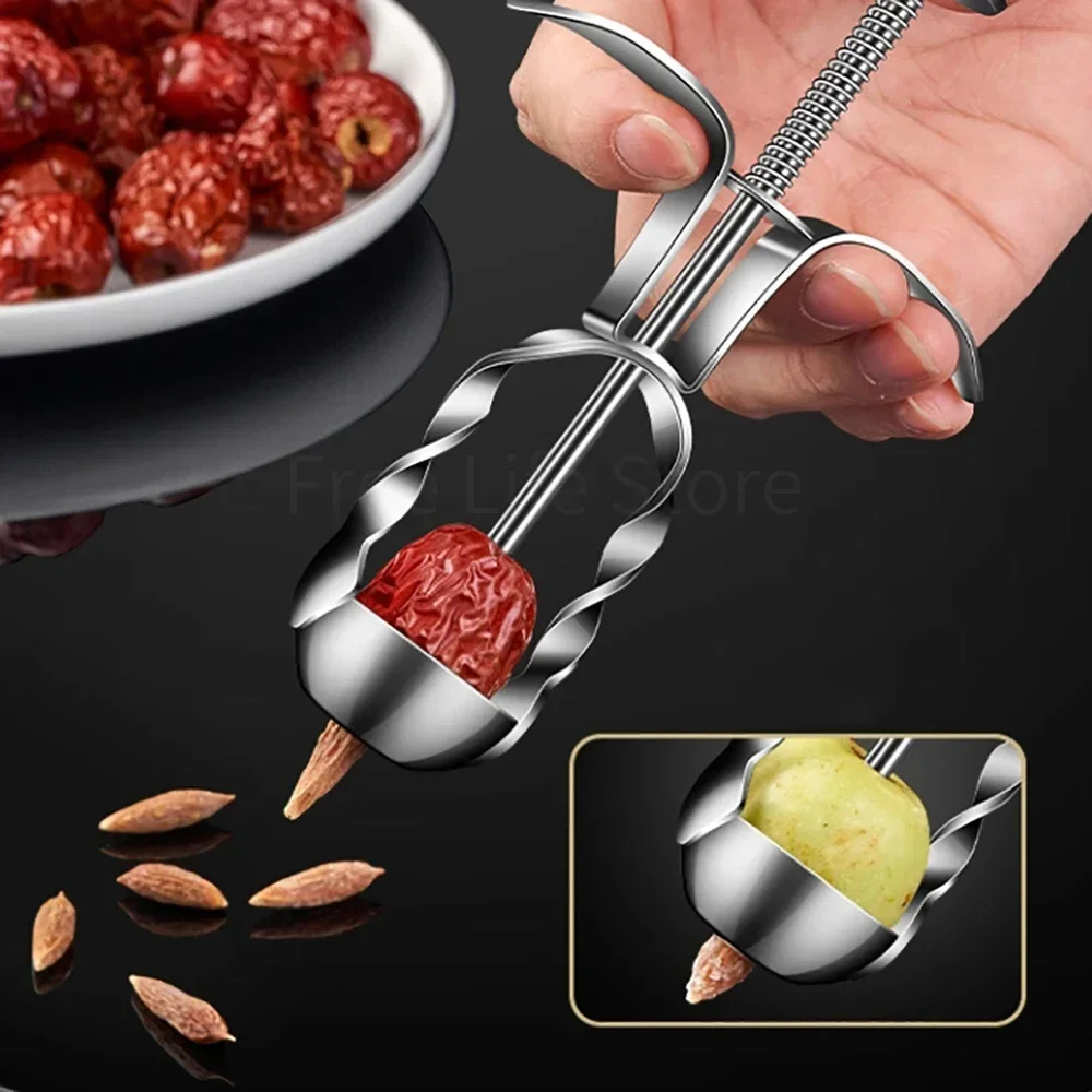 Hot Stainless Steel Cherry Olive Pitter Red Dates Jujube Core Remover Tools Multipurpose Fruit Corer Pit Kitchen Gadget Tools Hot Stainless Steel Cherry Olive Pitter Red Dates Jujube Core Remover Tools Multipurpose Fruit Corer Pit Kitchen Gadget Tools