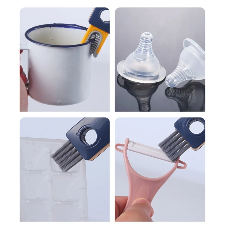 

4 in 1 Tiny Bottle Cup Lid Detail Brush Straw Cleaner Tools MultiFunctional Crevice Cleaning Brush Cleaning Brush