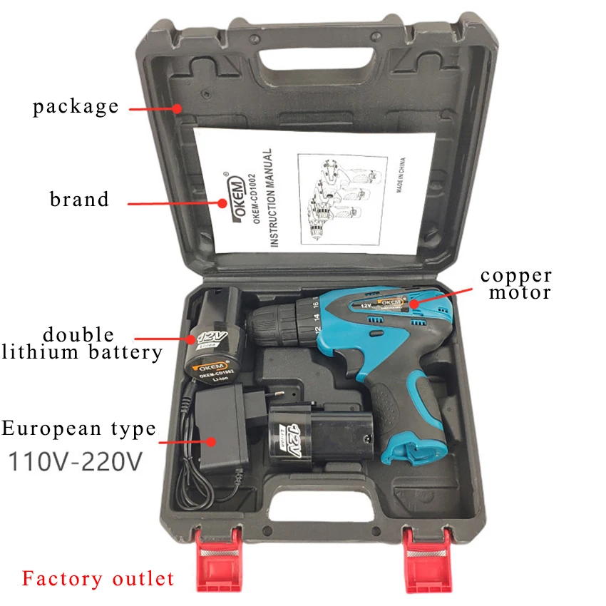 Wholesale power tools 220V electric hand drill 10mm mini hand drill portable electric drill machine