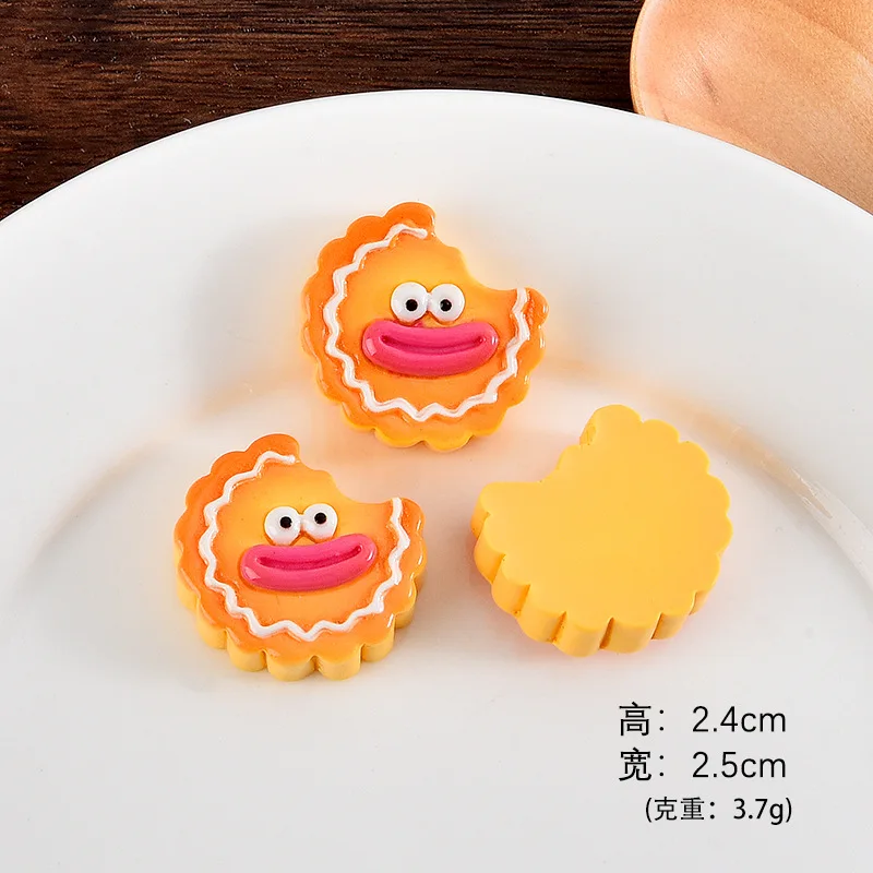 1:12 Mini Miniature Cartoon Cookie Resin Food For Figurines & Miniatures Dollhouse Home Decoration Diy Accessories 100pcs