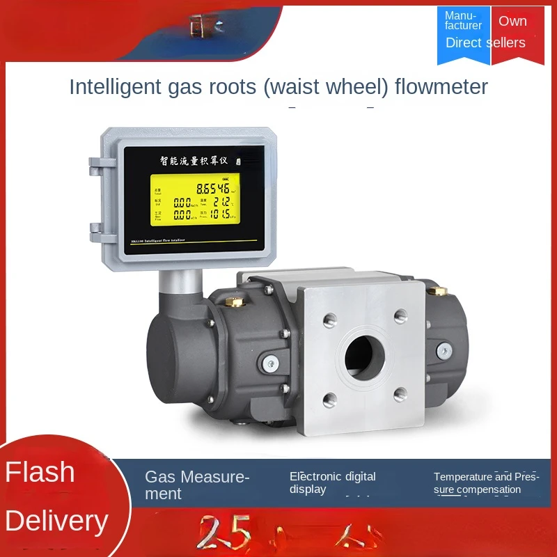 

Waist Wheel Flowmeter Meter Intelligent Temperature and Pressure Compensation Natural Gas Meter 485 Communication Pulse Output