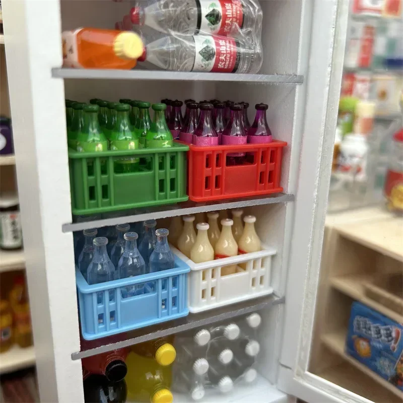 Dollhouse Miniature Food Play Model Mini Soda Milk Mineral Water Sprite Bottles Drinks Modle Kitchen Doll Play House Photo Props 2