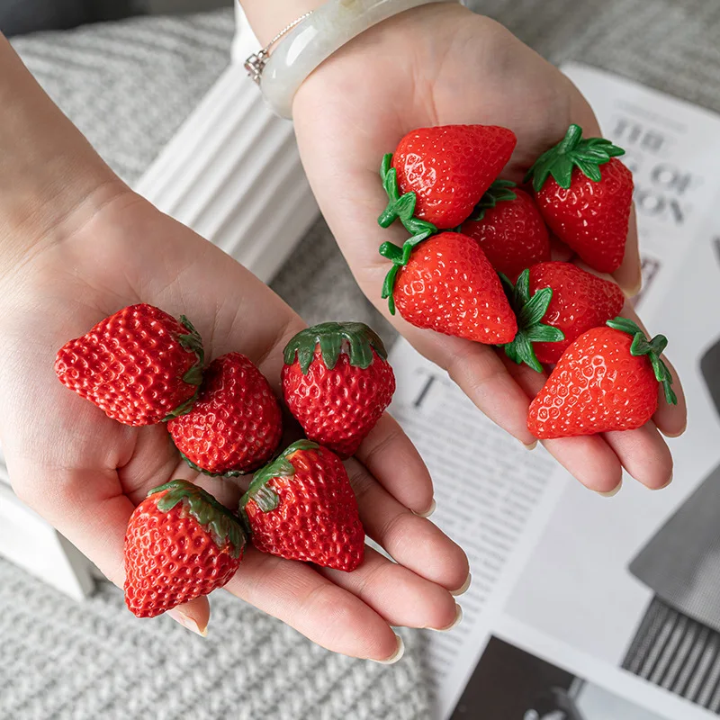 Künstliche Erdbeeren, Lebensechte Künstliche Frü Produktbild-Vorschau 2