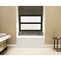 60-Inch Acrylic Alcove Tub with Right Hand Drain,Acrylic construction with fiberglass and resin reinforcement,White 1