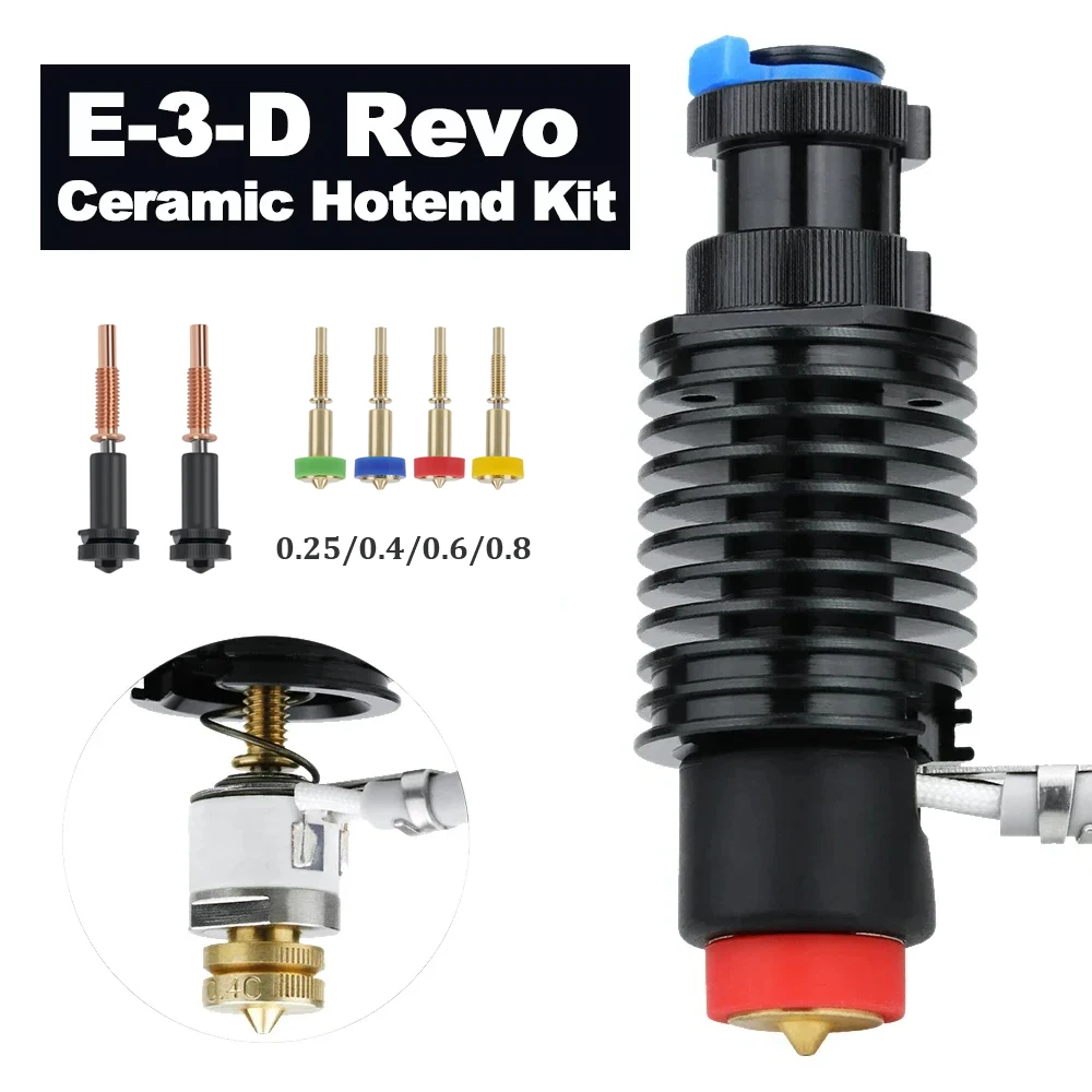 Upgraded E3D Revo Ceramic Hotend Kit Fast Heating Heater Core For Rapid Change E-3-D REVO H2 V2S Ender 3,Pro,V2,Voron Hot End