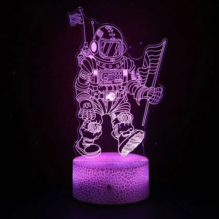

Ночник Nighdn с космонавтом, 3D лампа для мальчиков, детский подарок, светодиодный прикроватный светильник, 16 цветов, смена с дистанционным управлением