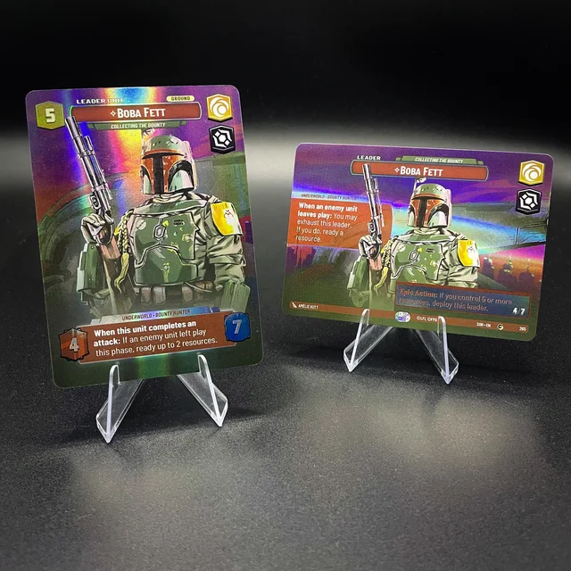 SWUDB Foil Card Proxy Showcase Cards Anakin Skywalker Boba Fett Emperor Palpatine Rare Rainbow Card Collectible Trading Game 2