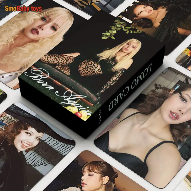 Kpop Born Pink ROSE Number One Girl ROSIE Lomo Card Postcards Photocard 55Pcs/Set for Fans Collection Gifts collectible cards
