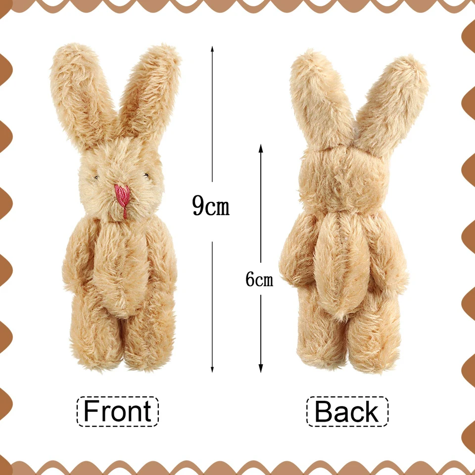 20-100pcs Mini Plush Rabbit Tiny Small Doll Soft Bunny Stuffed Animal For Easter Birthday Wedding Decorations Party_voghion.com