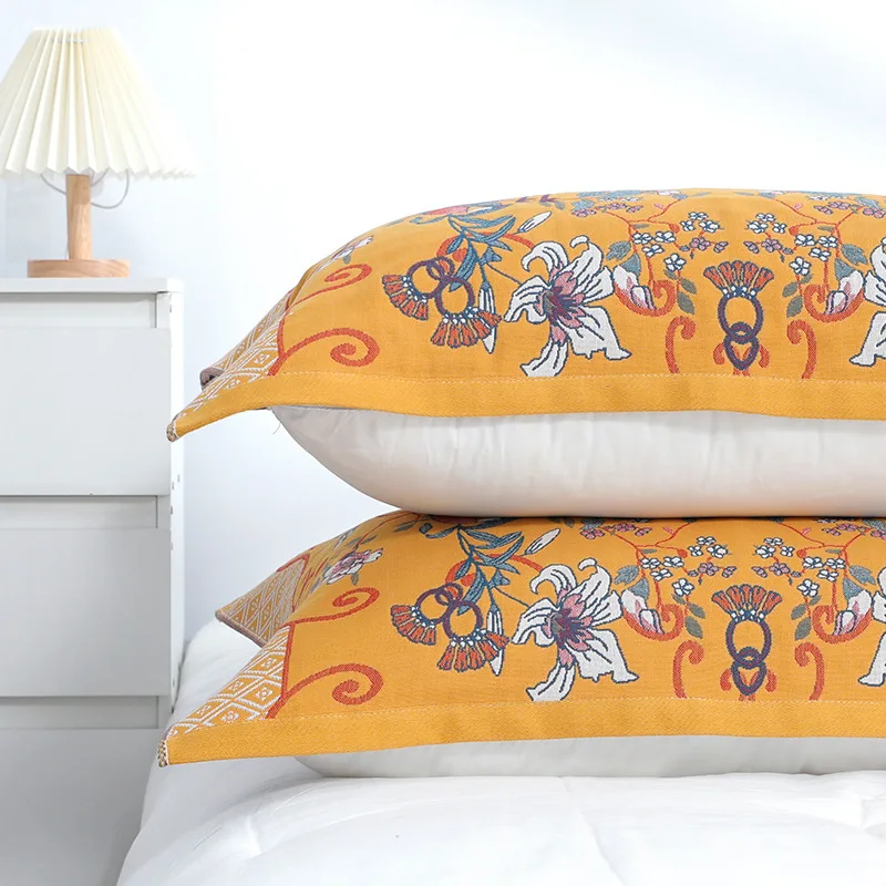 Cotton Pillow Towel Pillow Case Flower Pillow 52 75 Cotton Yarn