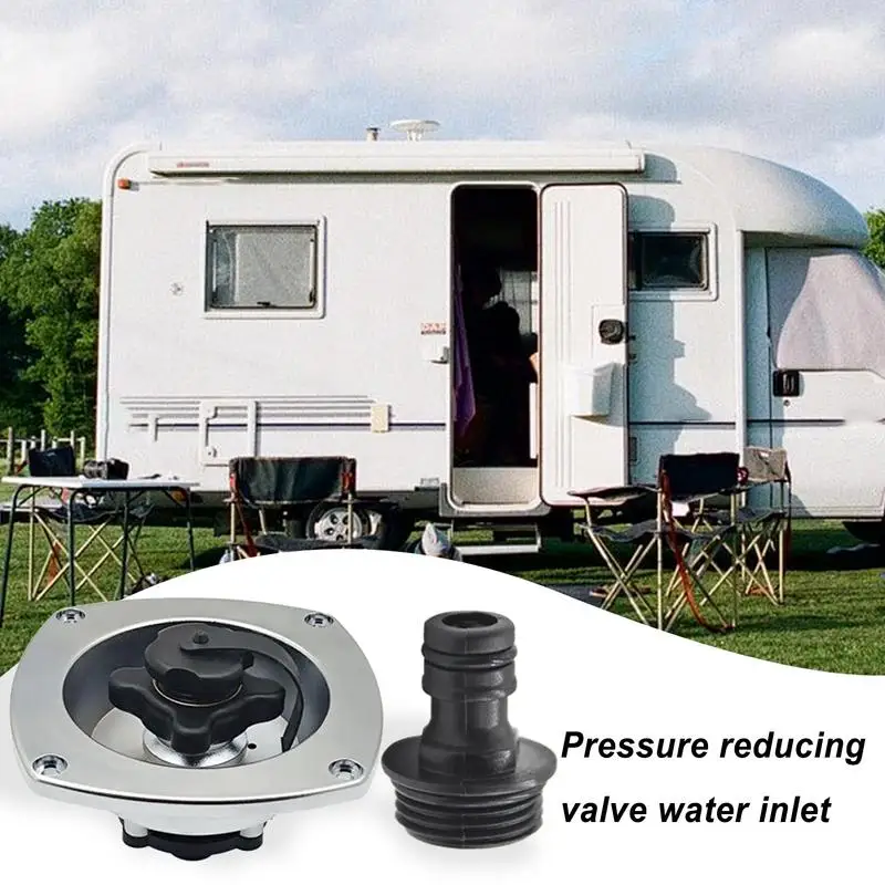 RV City Water Inlet RV Water Fill Inlet With Check Valve Fresh Connection Pressure Regulator For Boat