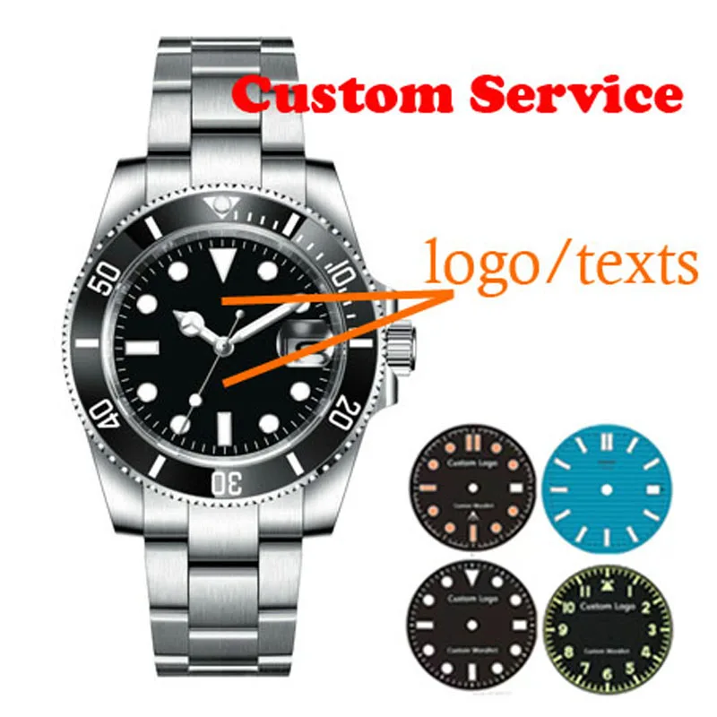 Customized Service for Watch Dials Logo/Texts Print/Laser Engraving