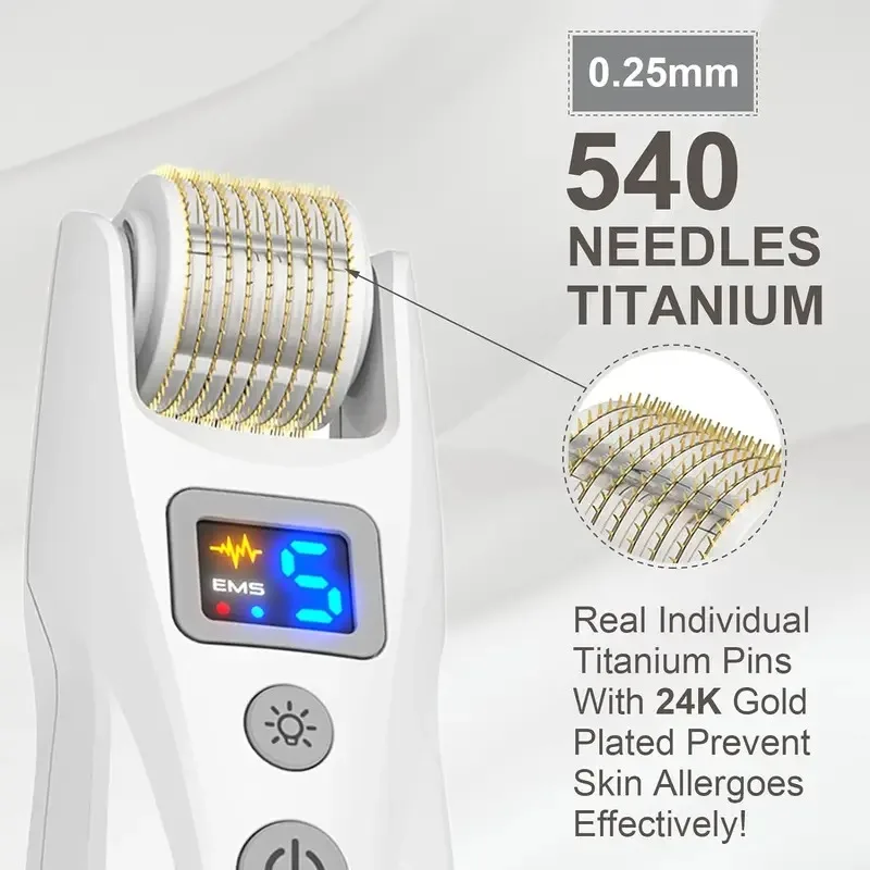 Derma Roller 5pcs Bioroller G5 Derma Roller Replacement Titanium Microneedle Roller Head For Bio G5 and Hello Face Device