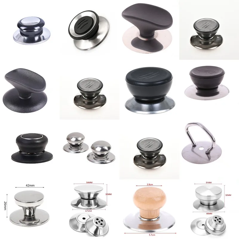 Universal Pot Lid Handle Knob Pan Lid Holding Handle Kitchen Cookware Replacement Knob Heat-Resistant Pot Pan Lids 1/2/3pcs pot lid handle pot lid knob