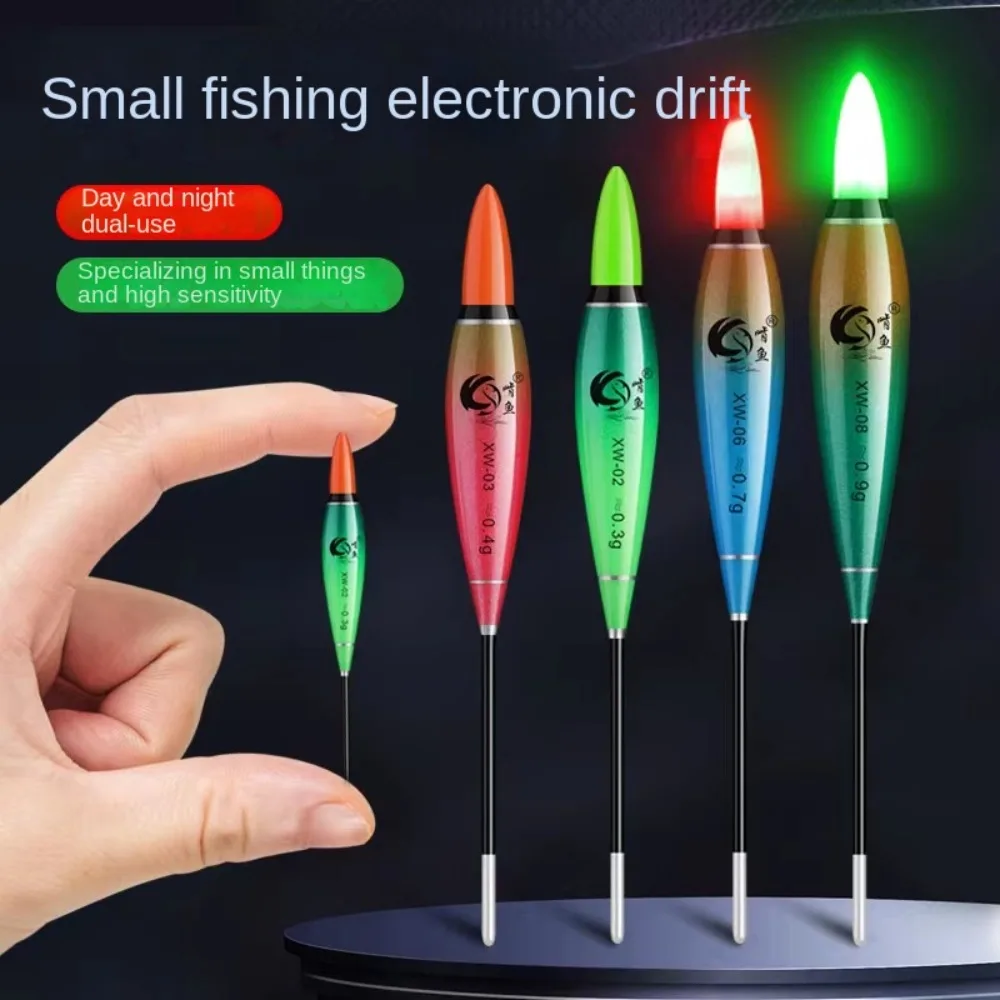 Long Tail Electronic Fishing Float Red Light Float Eye-catching Rock Fishing Floats Slip Drift Tube Buoy Strike Bobber Indicator