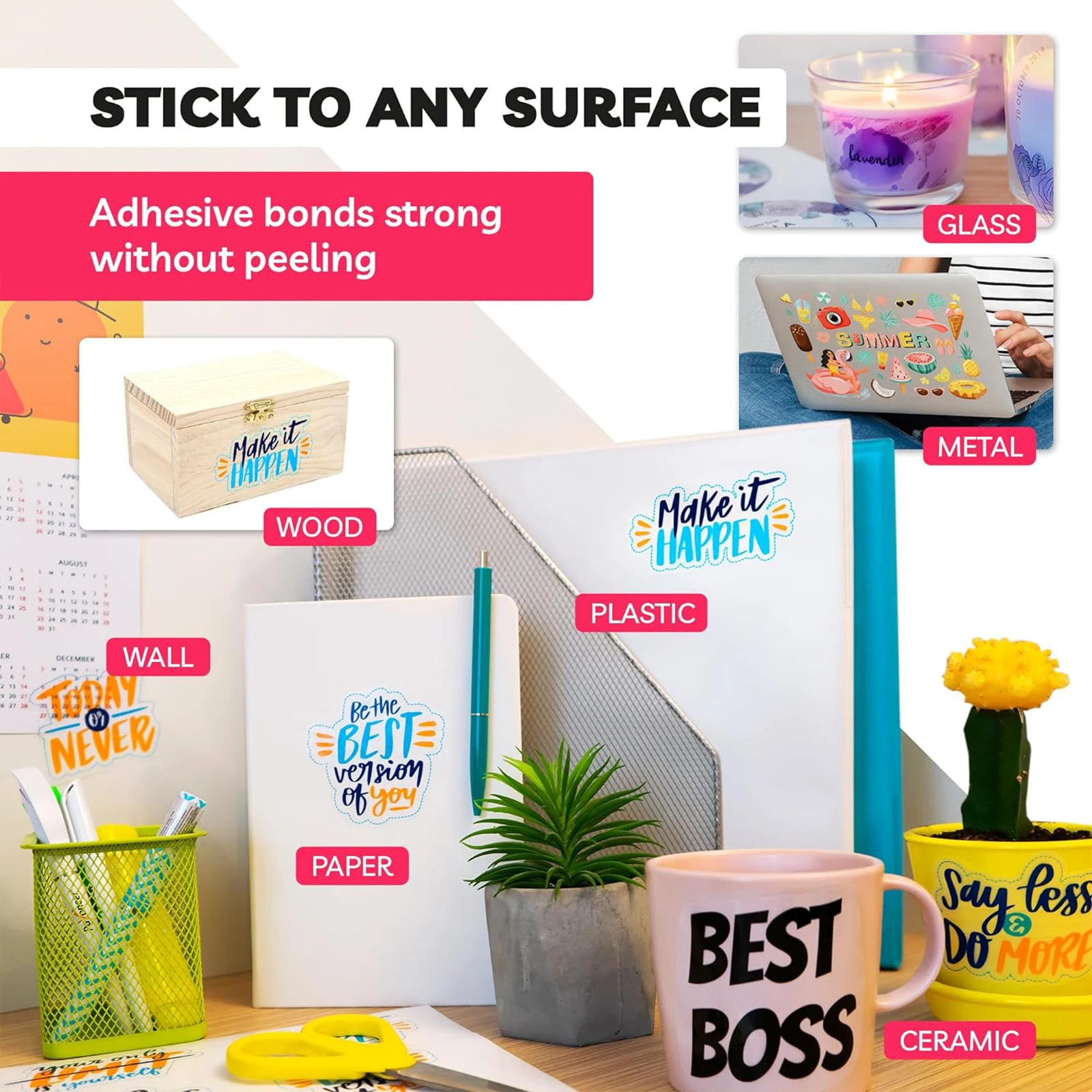 Printable A4 Clear Vinyl Sticker Paper - 10 Sheets for Inkjet Printers Self-Adhesive