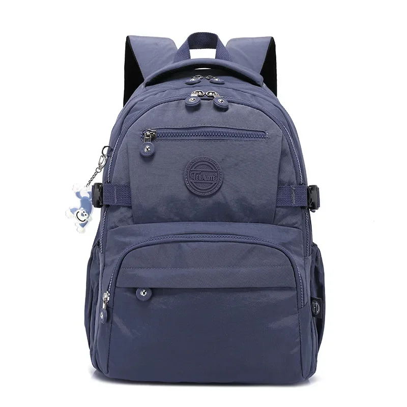 TEGAOTE Nylon A4 Waterproof Women Men School Backpack 15.6'' 14'' Laptop Lightweight Travel Bag Blue Green Black Red Pink M2303 3
