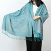 Luxury Paisley Pashmina Women Silky Jacquard Scarf Ethnic Style Fringed Scarves Soft Long Shawls and Wraps for Lady Bufandas 1