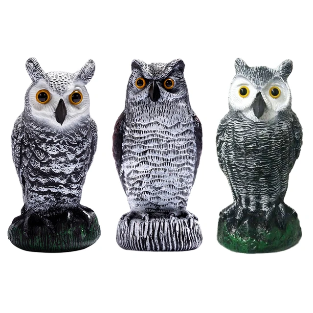 Kerti Bagoly Szobor Műanyag Madárcímes Szimuláció -Visszataszító Madárkérő Kártevőirtó Farm Udvar Dekoráció - Image 6