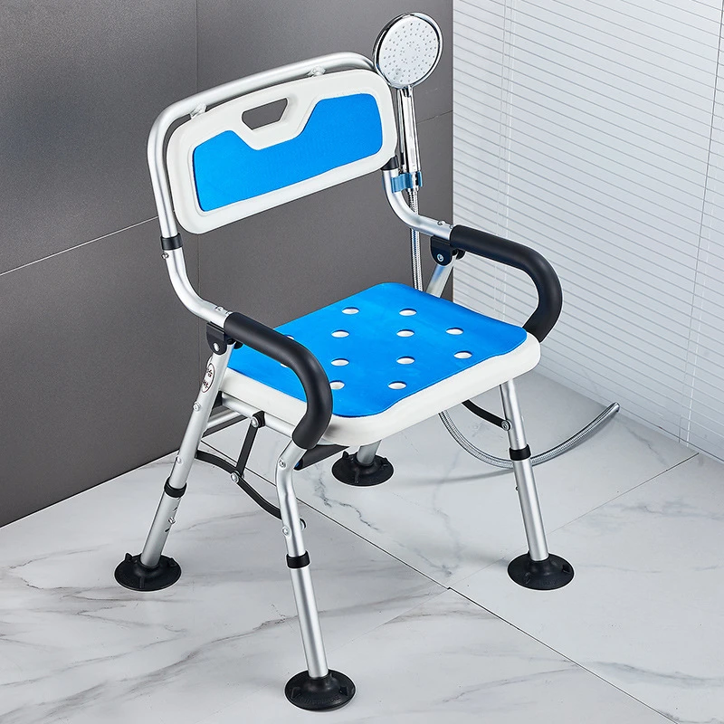 Elderly pregnant women bathroom shower chair anti-tip foldable Japanese non-slip bathroom shower bench 4