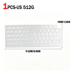 Ultra - Thin Transparent Keyboard Protector Cover - Premium Laptop Sticker Skin (1PCS - US 512G)