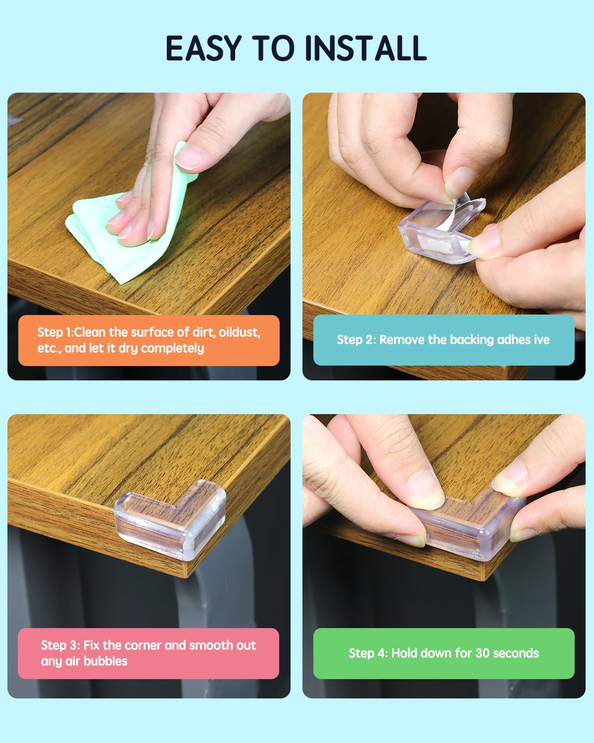 Baby Corner Protectors 16/30Pcs silicone table corner protector table corner protector furniture anti collision strip