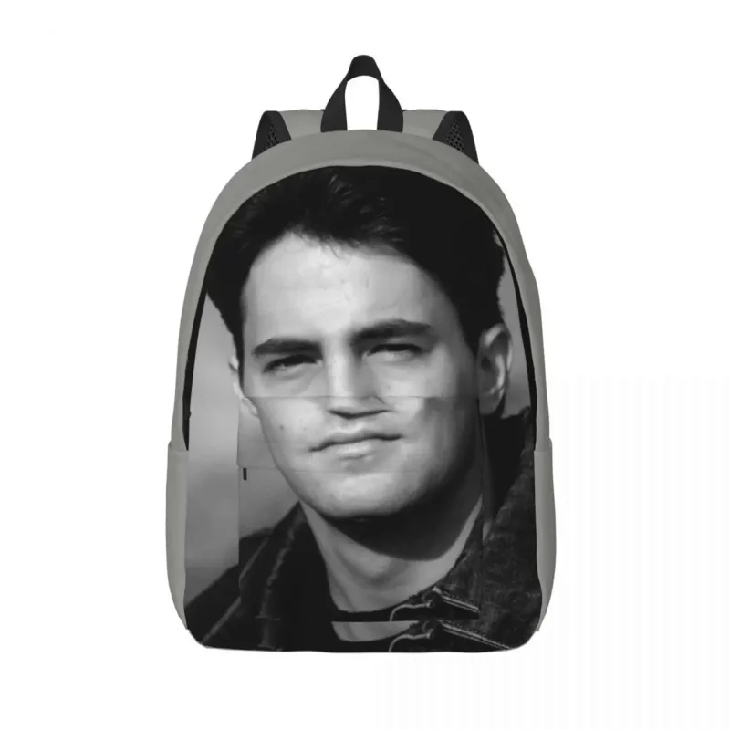 Matthew Perry Rest In Peace Backpack for Men Women Casual High School Work Daypack College Shoulder Bag Outdoor