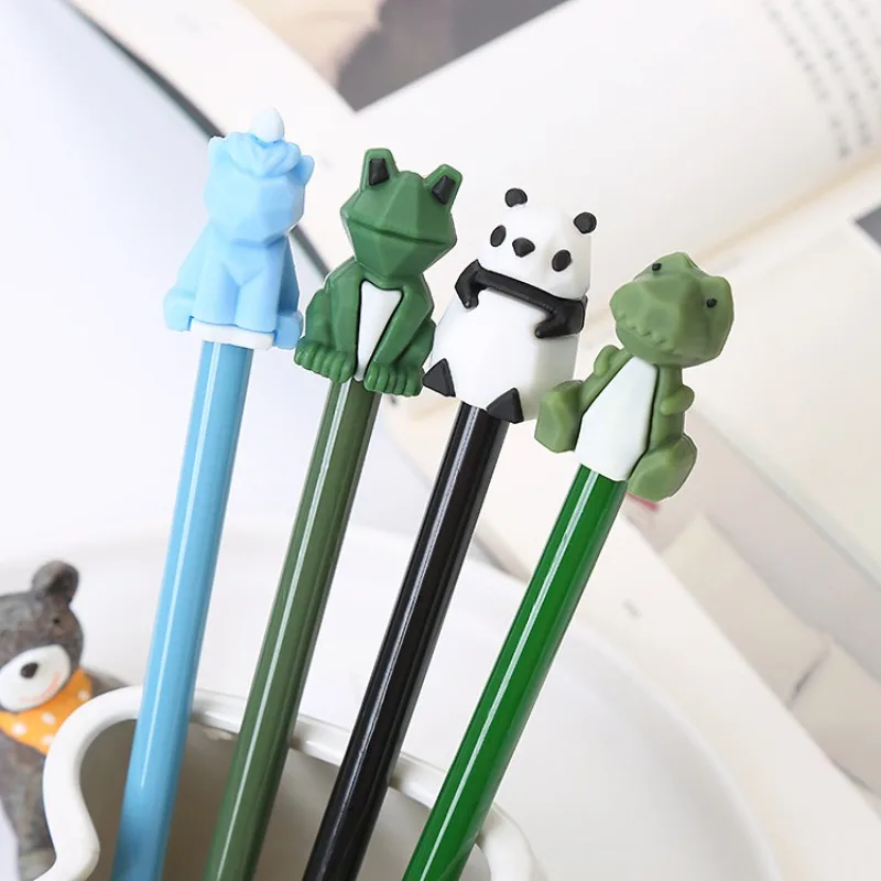 

3D Animal Modeling Gel Pens Creative Cartoon Gel Pen Cute Black Ink Signature Pen Learning Office Stationery Writing Supplies