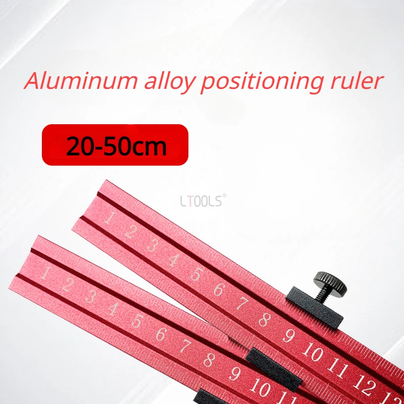 

Thickened Aluminum Plate Ruler Multifunctional Limit Ruler High Precision Aluminum Alloy Ruler Carpenter Durable Measure Tools