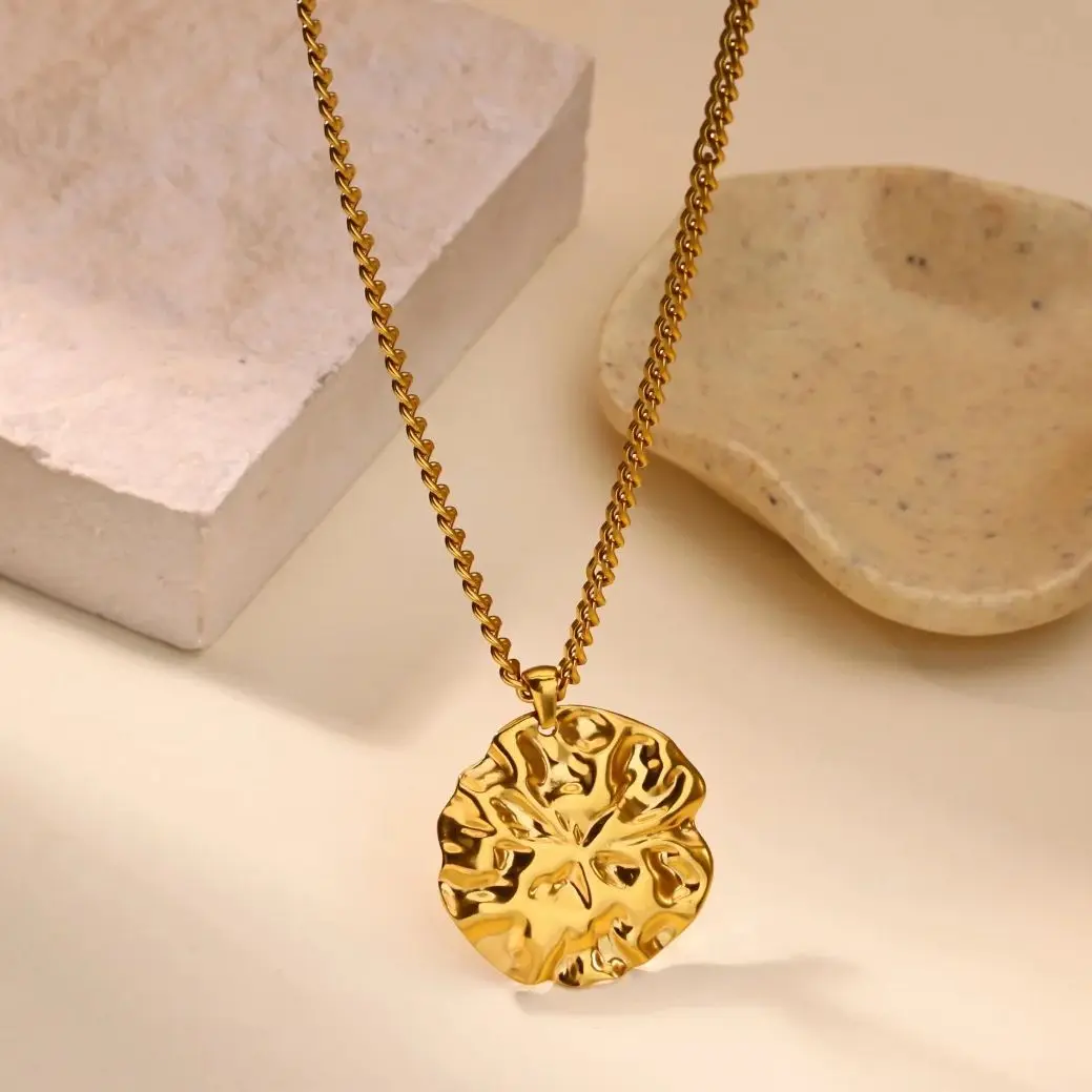 Stainless Steel Necklace Women Gold Plated