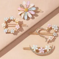 Top Daisy Rhinestone Hairpin Hair Clips 1