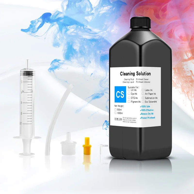 1000ML UV Ink Cleaning Liquid Tool For Epson Roland for Mimaki for Mutoh Ricoh Printer Printhead Tube Cleaner Solution Tool