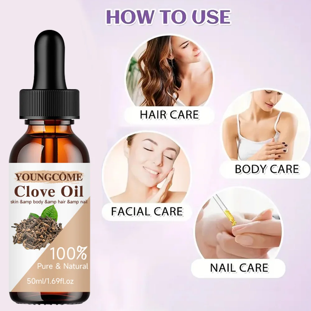 Clove essential oil helps keep skin hydrated and improves skin elasticity shine facial care Moisturizing Repair Anti-aging 2