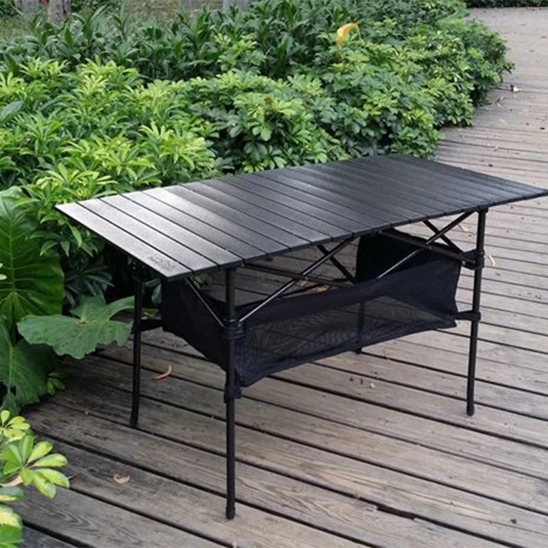 

Aluminum Alloy Outdoor Folding Table Light Portable Barbecue Picnic Table Can Be Raised Stall Table Car Camping Supplies