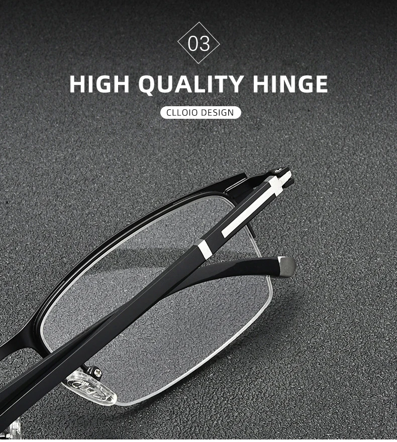 CLLOIO Photochrome Progressive Multifokale Lesebrille Anti Blau Licht Blockieren Männer Frauen Myopie Rezept Brillen Rahmen – Detail 10