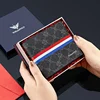 [Men's gift] Paul leather wallet short multi-card first layer cowhide document anti-theft card bag Leather wallet Fashion leathe 3