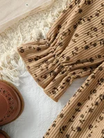 Robe à manches longues pour filles, tenue décontractée en velours côtelé à fleurs fragmentées, col rond, pour enfants de 1 à 6 ans, printemps et automne, 2025 3