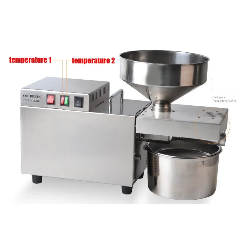 

110/220V stainless steel oil presser 1200w Oil Press Machine Home Flaxseed Oil Extractor Peanut Oil Pressing machine