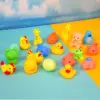 13pcs Baby Cute Animals Bath Toy Swimming Water Toys Soft Rubber Float Squeeze Sound Kids Wash Play Funny Toys Gifts 3