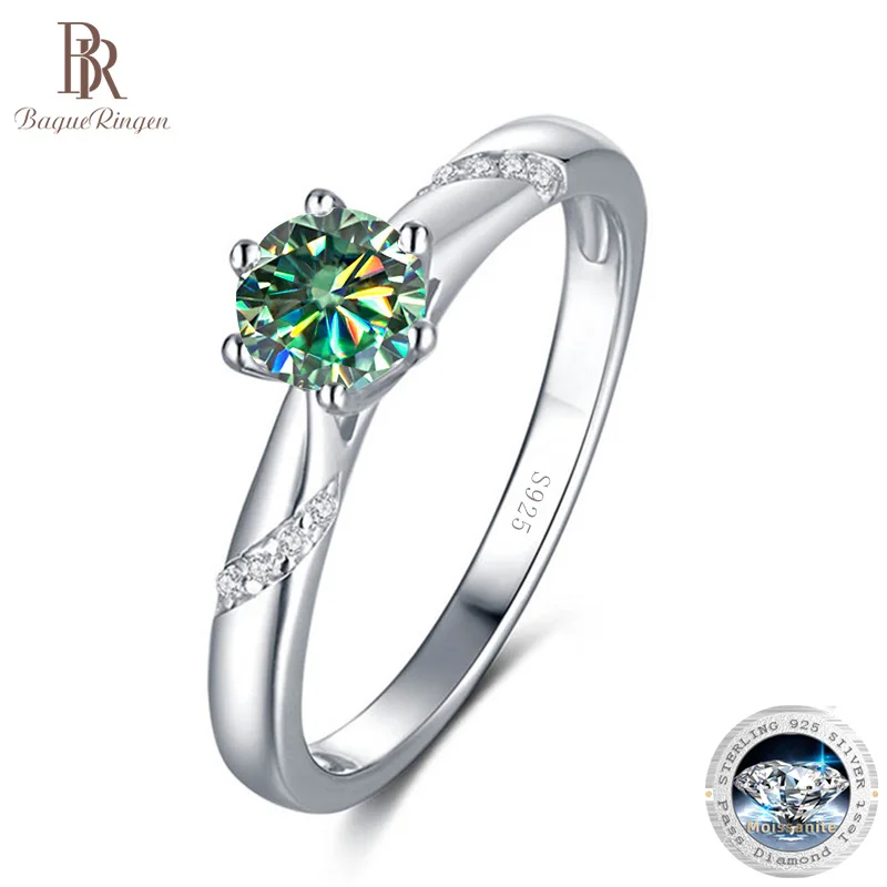 

Женское кольцо с муассанитом, из серебра 925 пробы, с муассанитом