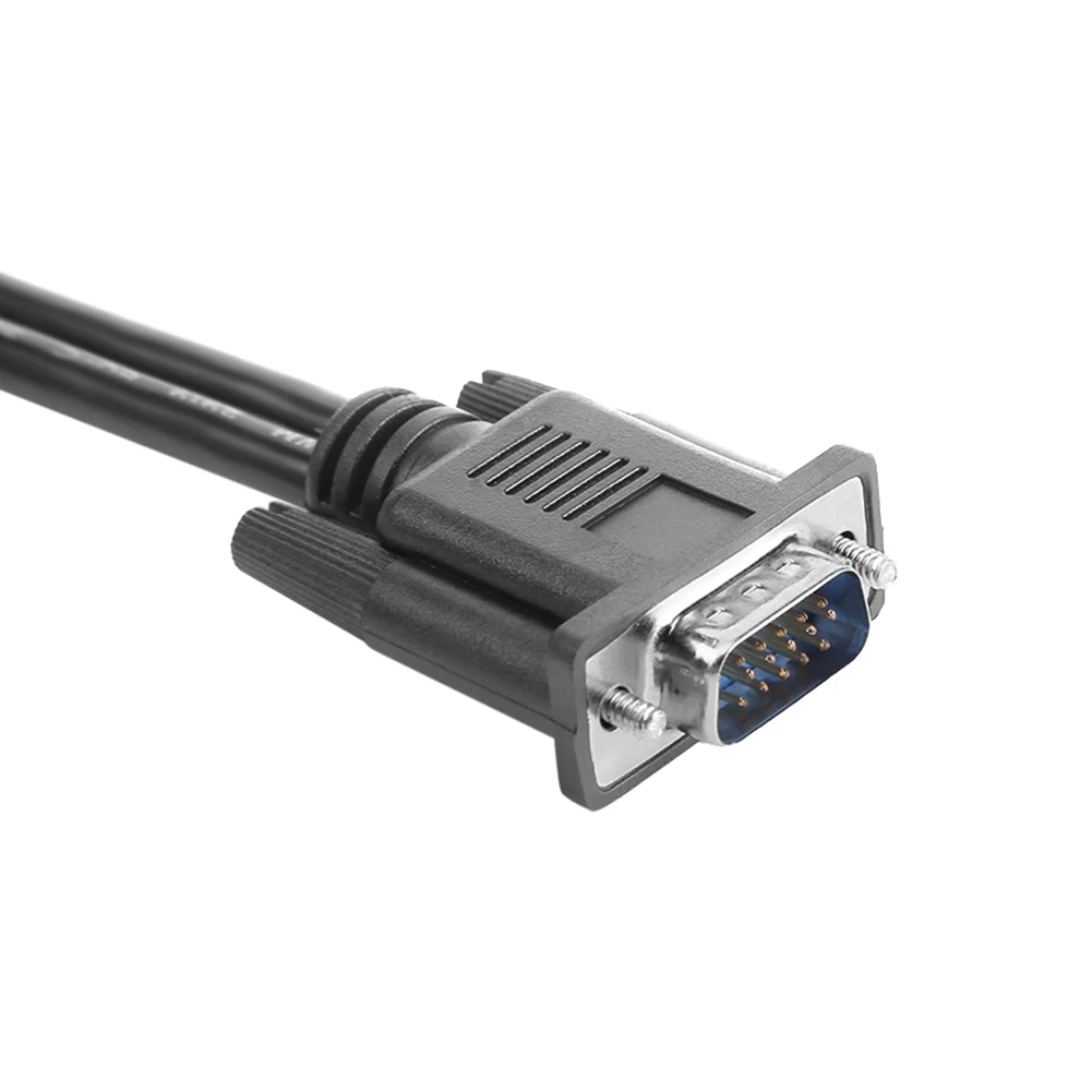 VGA Cable VGA Cable Adapter Computer Monitor One in Two Out Distributor VGA Splitter Cable 1 Computer to Dual 2 Monitor Male to Female Adapter Wire