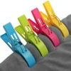 4/8/12Pcs Clothespins Beach Towel Clips Plastic Quilt For Laundry Sunbed Lounger Clothes Pegs Beach Towel 4