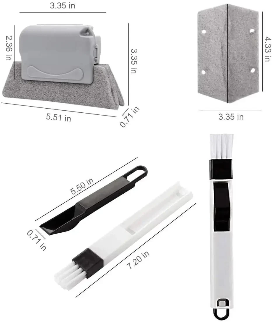 Window Track Cleaner Window Groove Cleaning Brush Tools Set for Door Groove Sliding Door Track Crevice Household Clean Tool